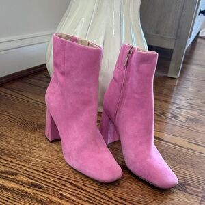Sam Edelman Pink Suede Heeled Boots